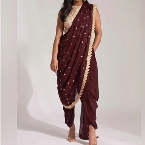 SANI Tara Dhoti Burgundy Sz Large